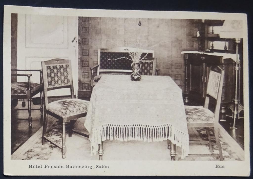 Ede, Hotel Pension Buitenzorg, Salon., Ophalen of Verzenden, 1920 tot 1940, Ongelopen, Gelderland