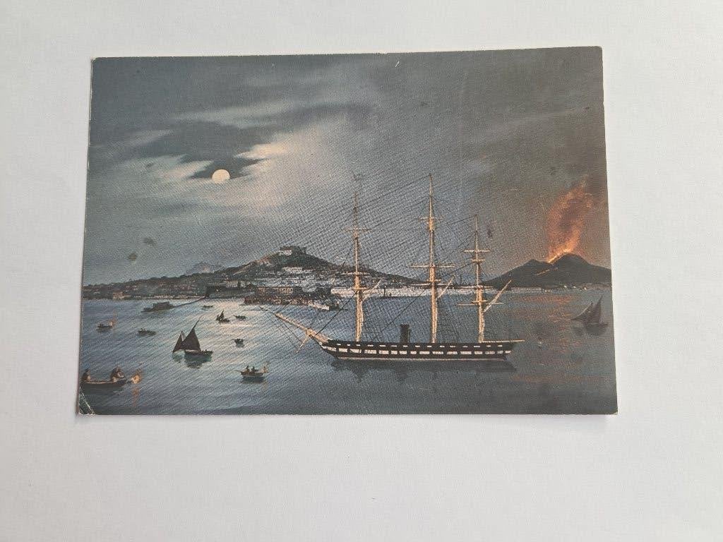 7565 gezicht op napels zr ms fregat admiraal van wassenaar, Verzenden, 1980 tot heden, Italië