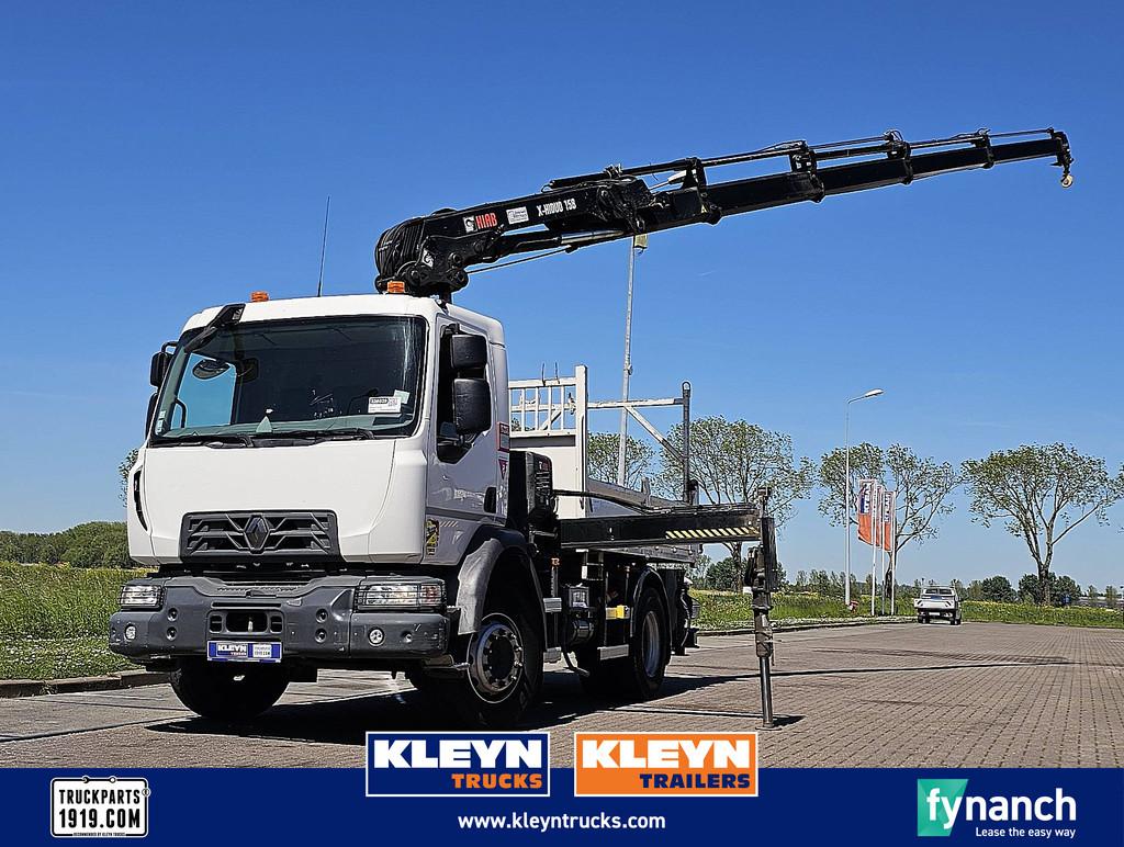 RENAULT D 240 hiab 158es4,16 ton, Automaat, Euro 6, Renault, Wit