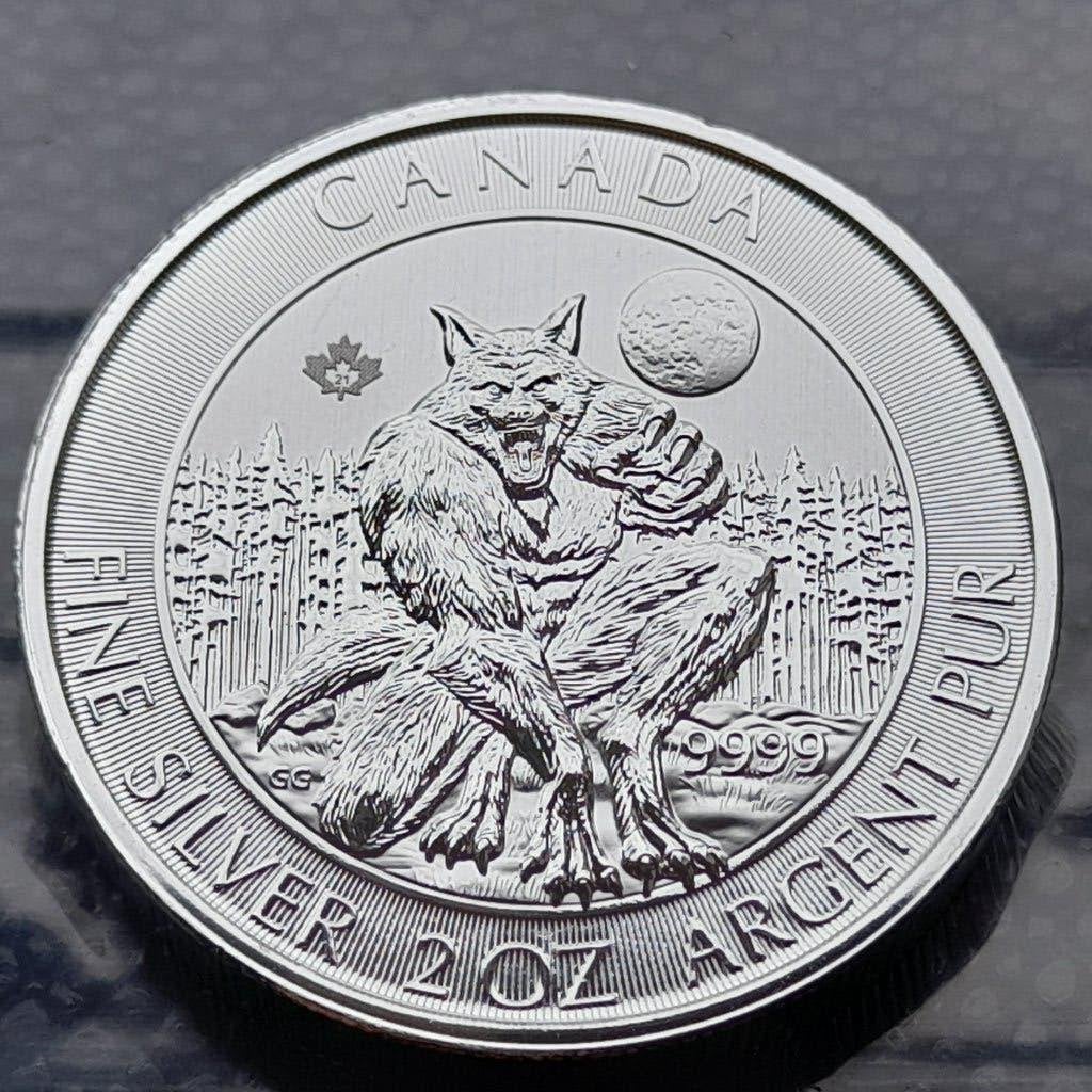 2021 Werewolf 2 oz silver - Creatures of the North, Ophalen of Verzenden, Noord-Amerika, Losse munt, Zilver