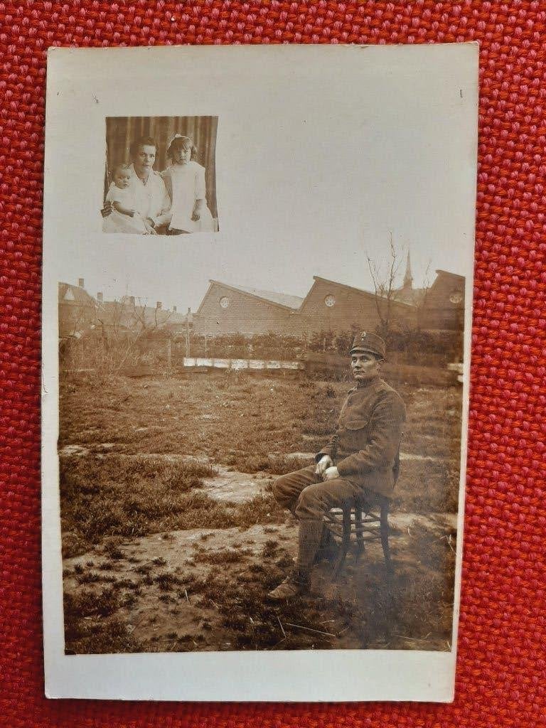 originele fotokaart onbekend Nederland militair fabriek 1916, Ophalen of Verzenden, Voor 1920, Gelopen, Noord-Holland