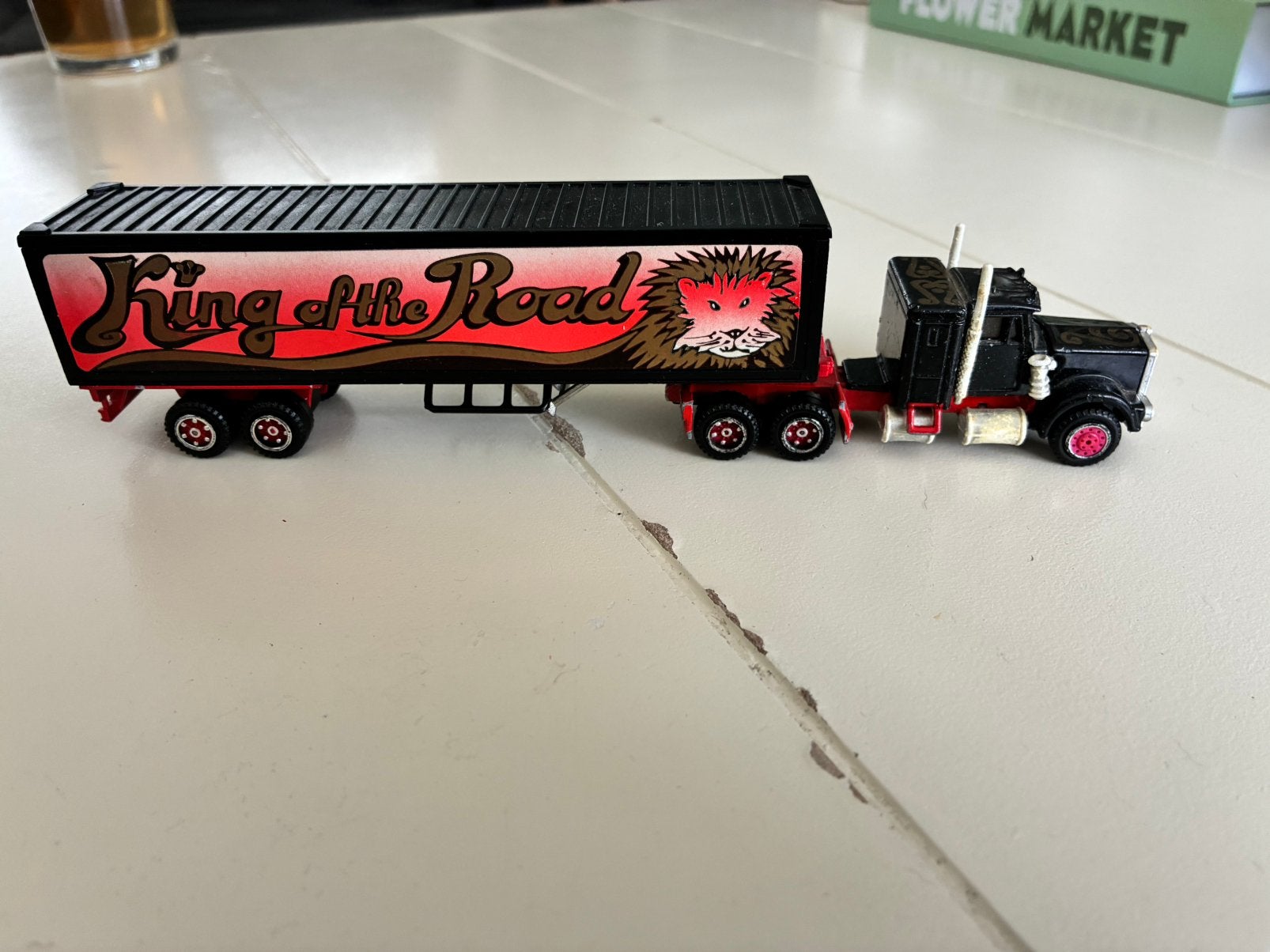 Majorette Kenworth met trailer, Ophalen of Verzenden, Gebruikt, Bus of Vrachtwagen