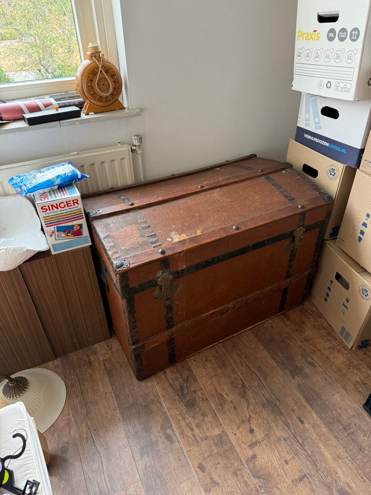 Antieke dekenkist, Ophalen, 50 – 75, Gebruikt, 50 tot 100 cm
