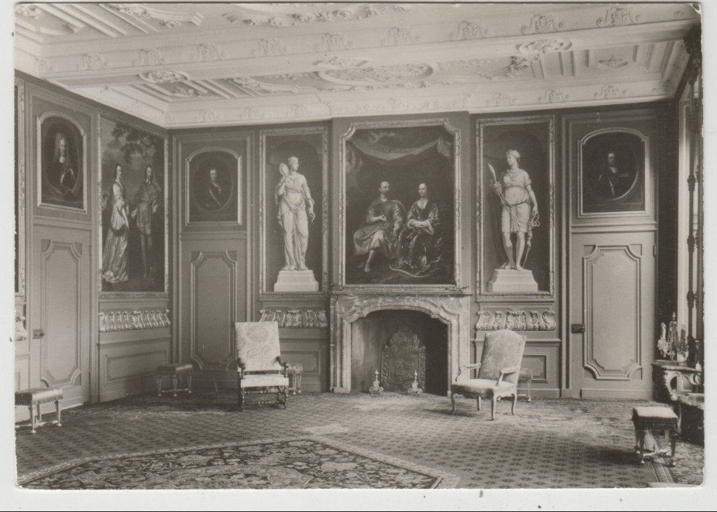 Voorschoten Interieur Kasteel Duivenvoorde Grote Zaal Ongelo, Verzenden, 1980 tot heden, Ongelopen, Zuid-Holland