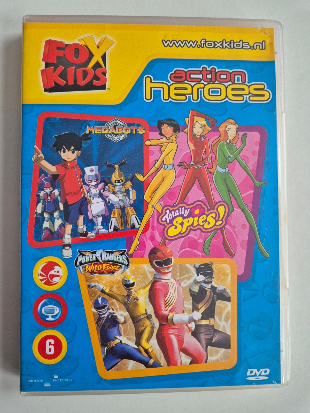 Fox Kids Action Heroes DVD: Medabots, Totally Spies, Power, Gebruikt, Tekenfilm, Amerikaans, Ophalen of Verzenden