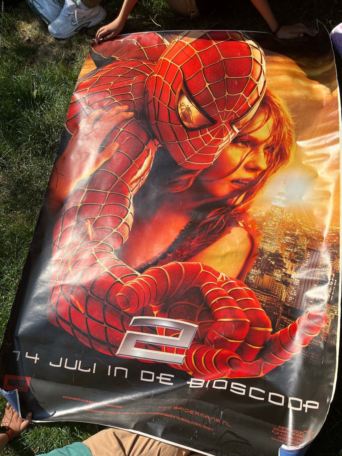 Spider-Man 2 bushokje Poster (met Mary Jane)- Groot formaat, Ophalen, Deurposter of groter, Film en Tv, Rechthoekig Staand