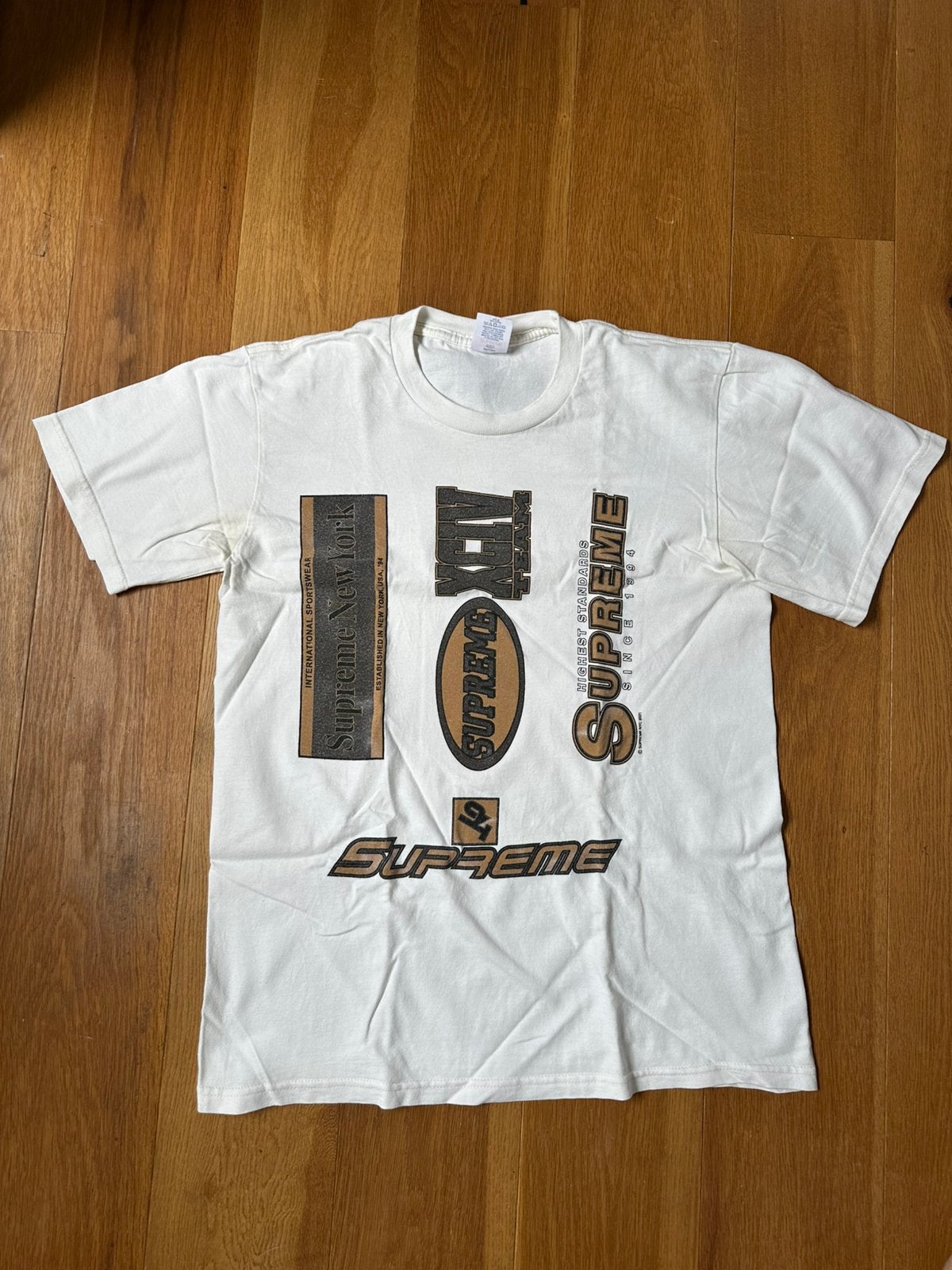 Supreme t-shirt, Ophalen of Verzenden, Gedragen, Maat 46 (S) of kleiner, Wit