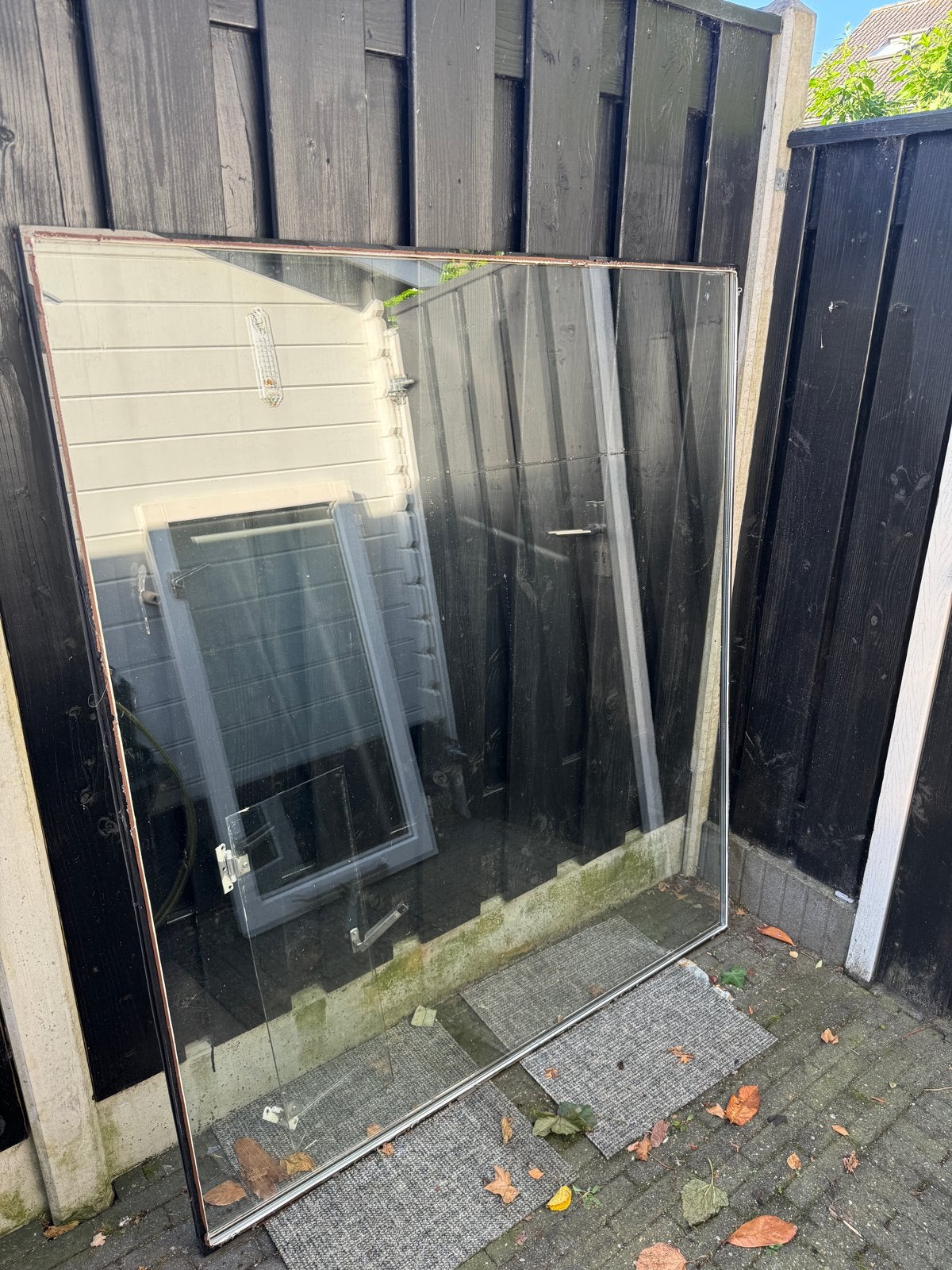 Gratis Grote dubbelglas glasplaat T.E.A.B., Ophalen, Gebruikt, 160 cm of meer, Glasplaat
