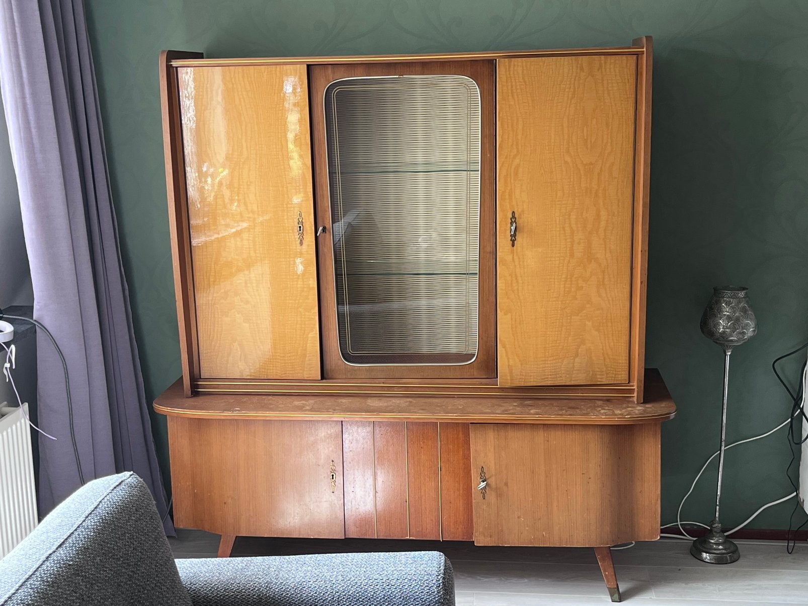 Vintage mid century kast, Ophalen, Zo goed als nieuw, 25 tot 50 cm