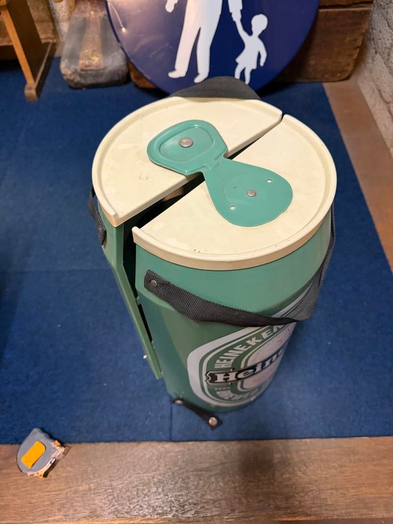 Vintage Heineken koelbox met backgammon - Zeer goede staat, Ophalen, Gebruikt