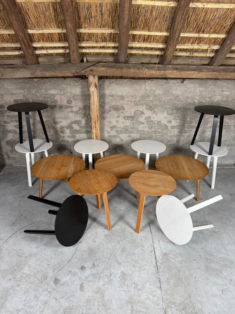 13 HAY Bella Coffee Tables bijzettafels salontafels, 50 tot 100 cm, Minder dan 50 cm, Eikenhout, Rond