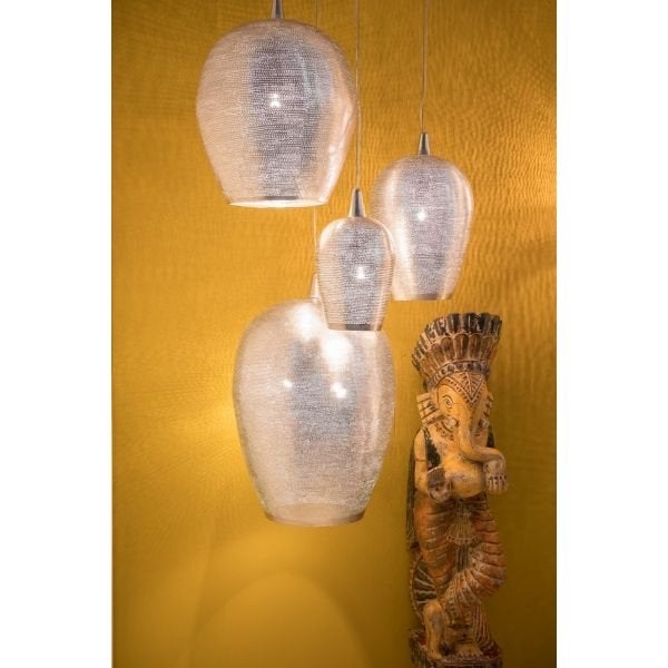 Zenza Tropic S Hanglamp - Nieuw, Handgemaakt, Verzilverd, Ophalen of Verzenden, Nieuw, Metaal, Oosters
