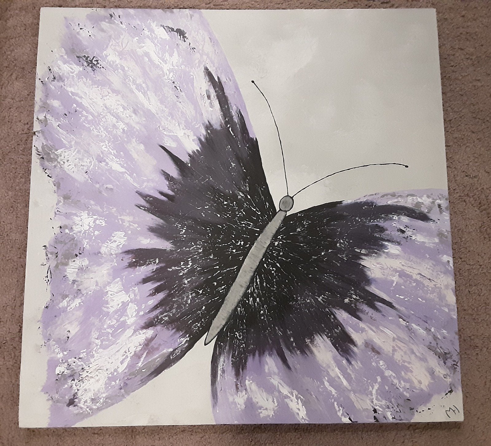 Schilderij vlinder., Ophalen