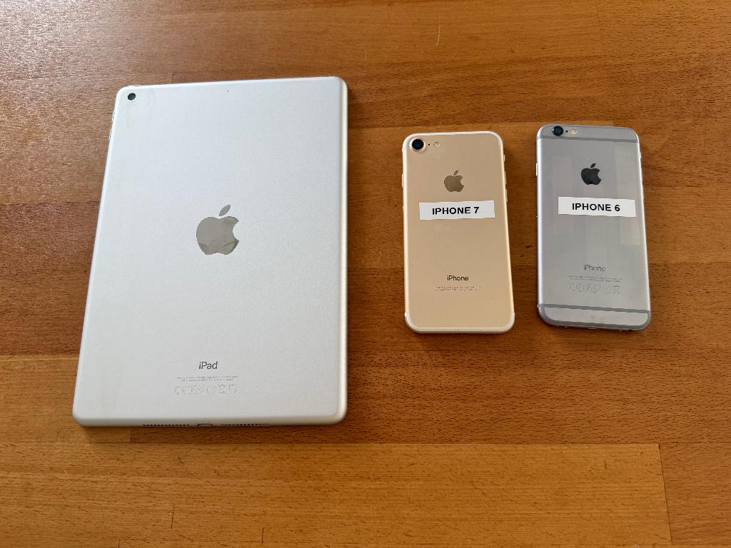 Apple set: iPhone 6 + iPhone 7 + iPad + accessoires, Telecommunicatie, Mobiele telefoons | Apple iPhone, Gebruikt, 32 GB, Ophalen of Verzenden