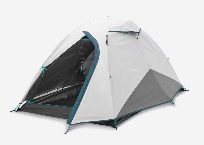 Decathlon MH100 Fresh & Black 2 persoons tent, Caravans en Kamperen, Ophalen of Verzenden, Zo goed als nieuw, Tot en met 2