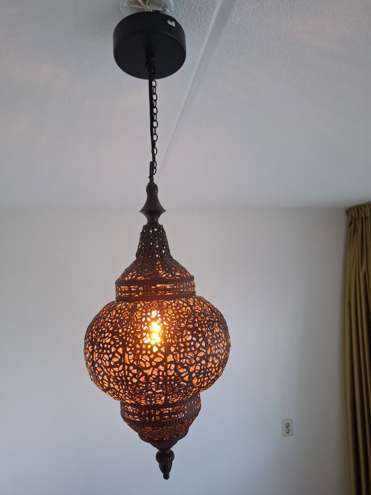 Sfeervolle Oosterse Hanglamp - Metaal, Metaal, E27 (groot), Ophalen of Verzenden, Oosters, Arabisch, Bohemian