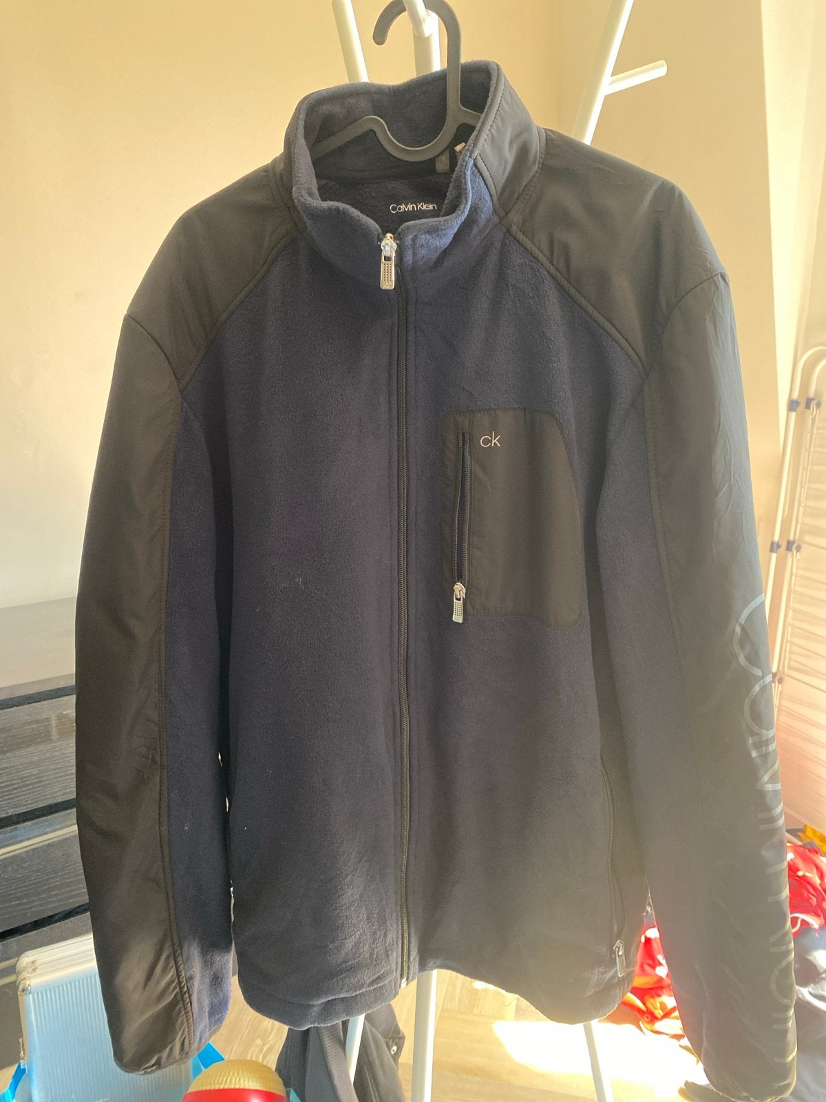 Calvin Klein jas L in goede staat, Ophalen, Zo goed als nieuw, Maat 52/54 (L), Blauw