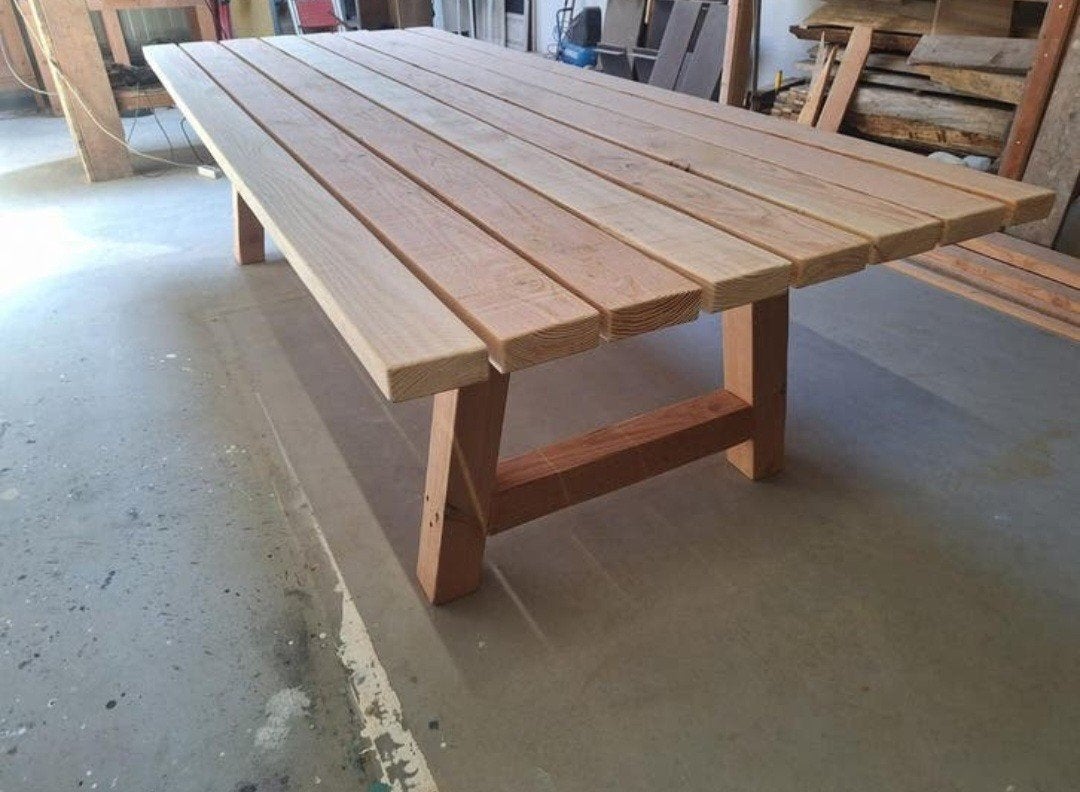 Robuuste eet tafel tuintafel douglas Eettafel, Ophalen of Verzenden