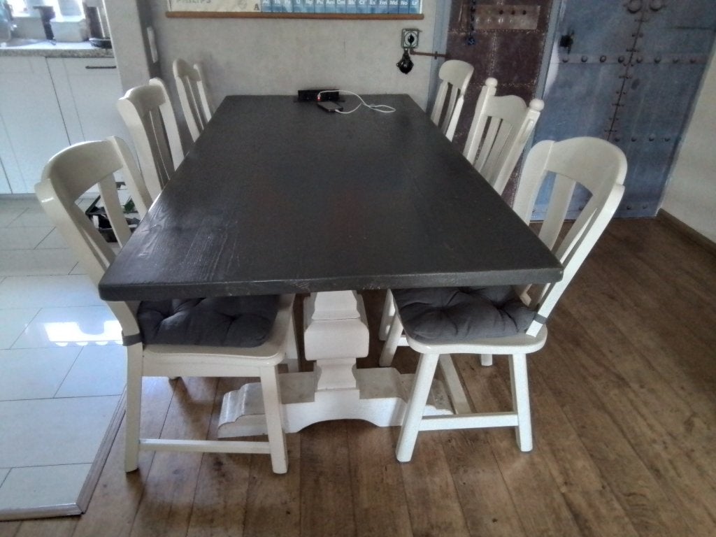 Uitbreidbare eettafel - 190 cm (uitbreidbaar tot 240 cm), Ophalen, Gebruikt, 50 tot 100 cm, Vijf personen of meer