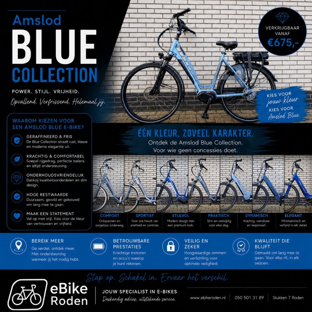 Amslod Hamilton F-MV 36,5V 540Wh Ebike | €1275,-, Fietsen en Brommers, Overige merken, 53 tot 56 cm, Versnellingen, Ophalen of Verzenden