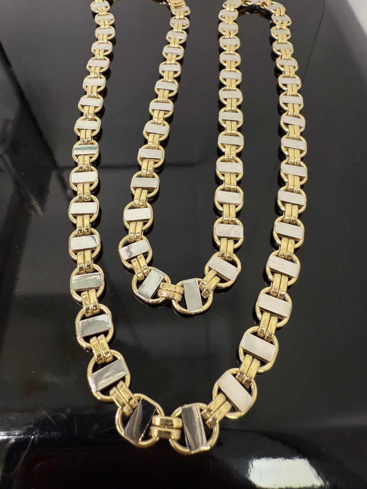 Prachtige 14k gouden kingsley ketting ITALY 70 cm 8.2 mm, Ophalen of Verzenden, Nieuw, Goud
