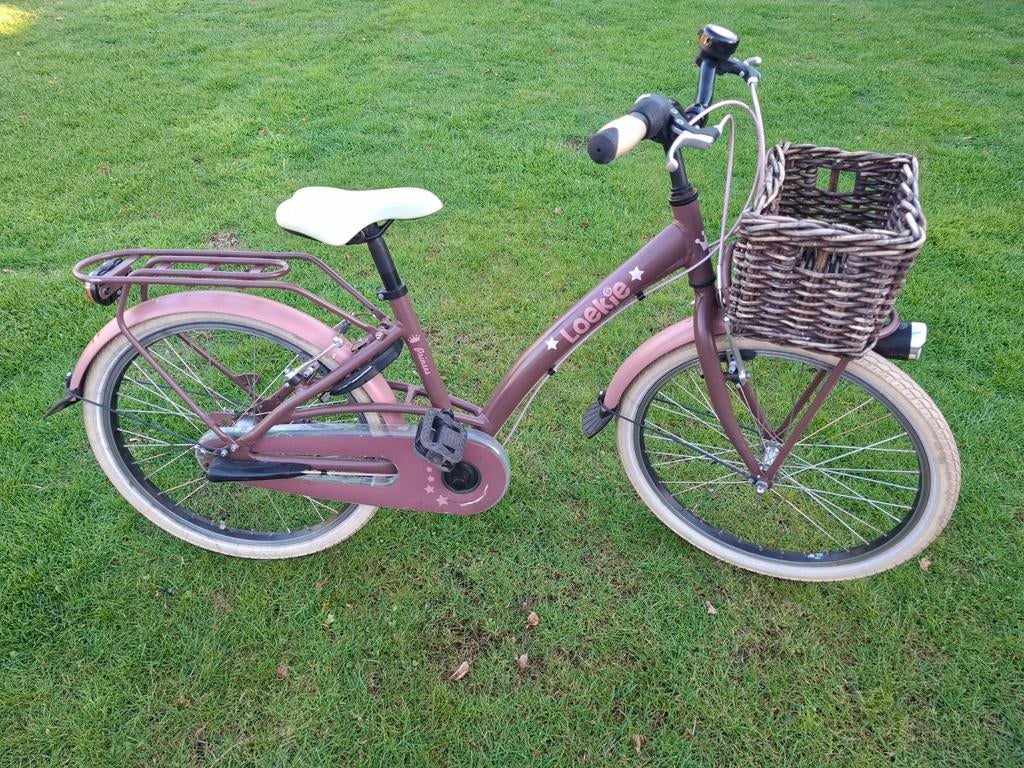 Loekie Prinses kinderfiets met mandje - 22 inch, Fietsen en Brommers, 22 inch, Gebruikt, Loekie, Ophalen of Verzenden