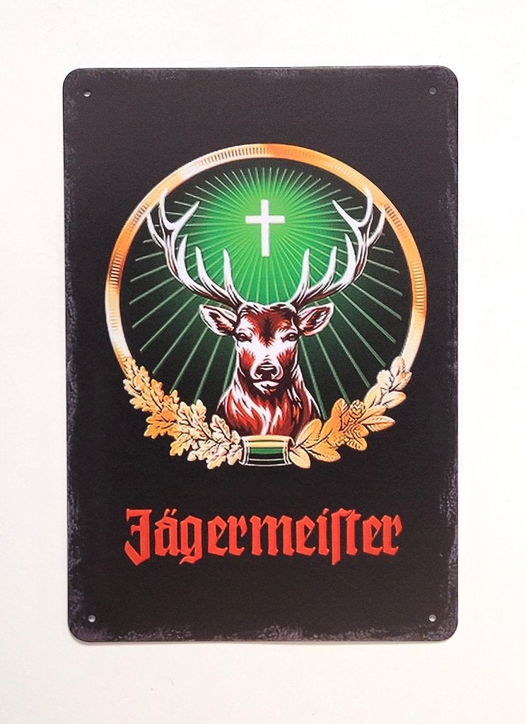 Jagermeister logo hert reclamebord van metaal wandbord deco, Verzamelen, Merken en Reclamevoorwerpen, Reclamebord, Info@deconoord.nl