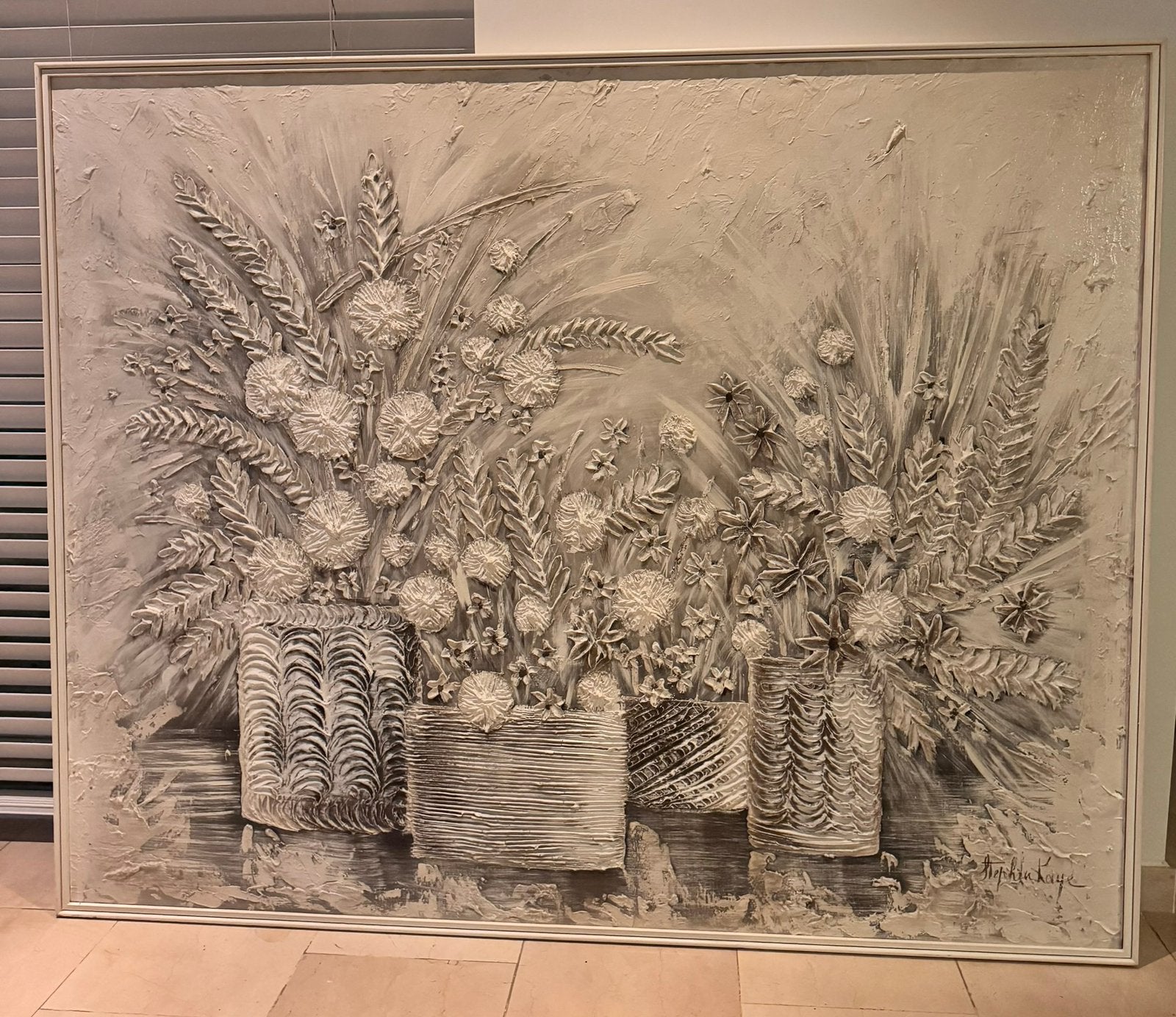 Prachtig en uniek 3D bloemenschilderij van Stephen Kaye, Ophalen