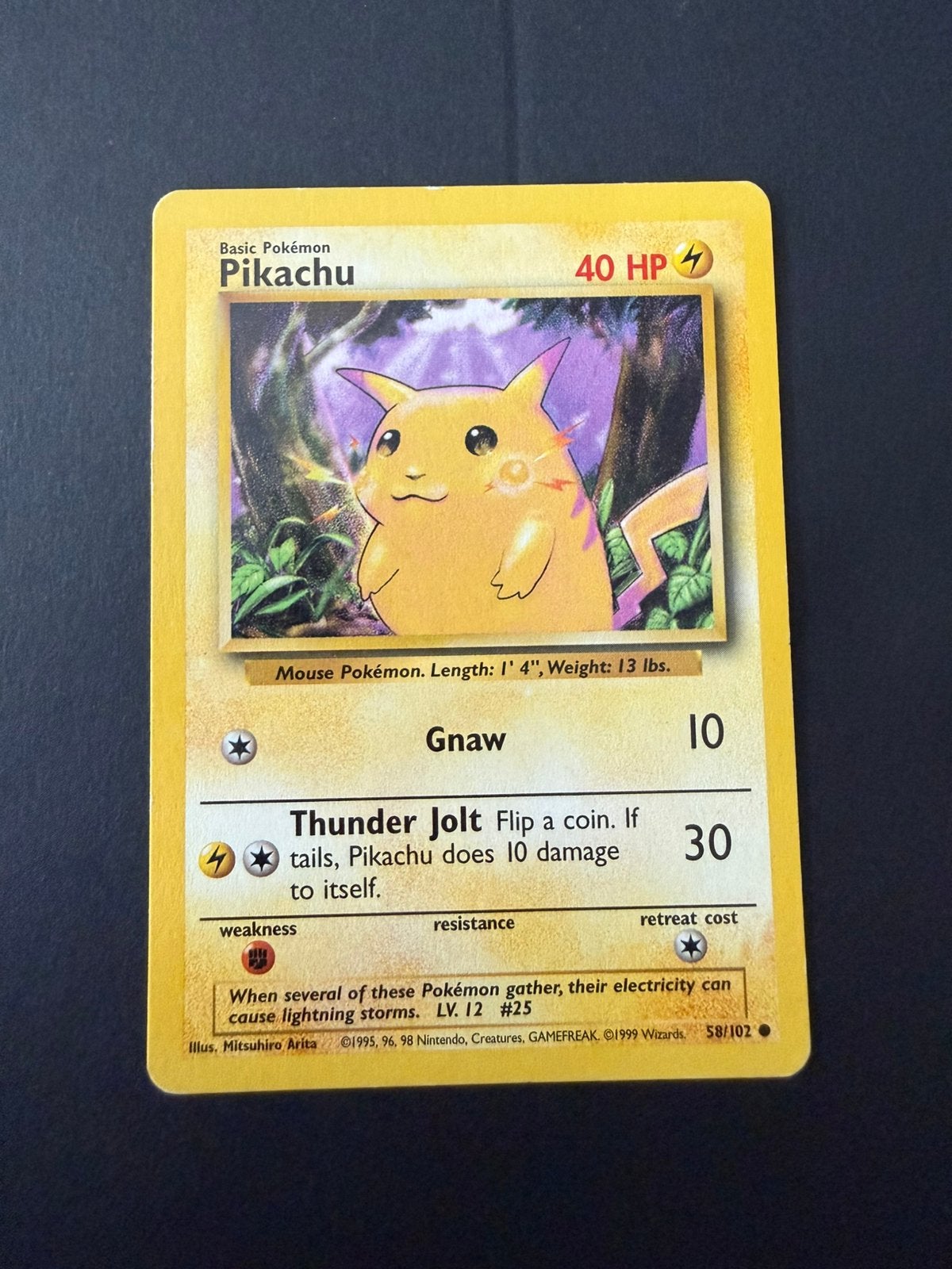 Base 58/102 Pikachu, Ophalen of Verzenden, Gebruikt, Losse kaart
