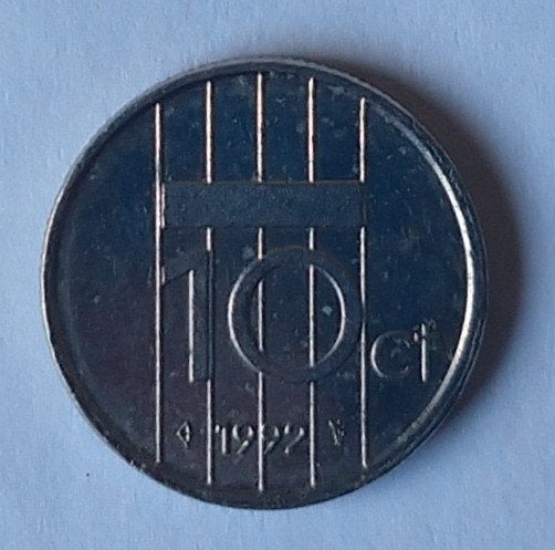 10 cent 1992 munt, volgnr 21.1, Postzegels en Munten, Ophalen of Verzenden, Koningin Beatrix, Overige waardes, Losse munt