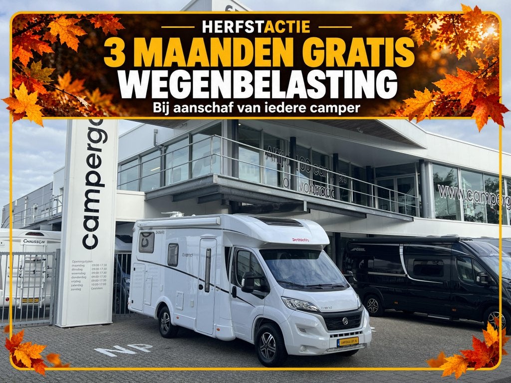Dethleffs Trend 6617 ENKELE BEDDEN+HEFBED 9-TR AUT 2024, Caravans en Kamperen, Automaat, Ringverwarming, Fiat, 6 tot 7 meter