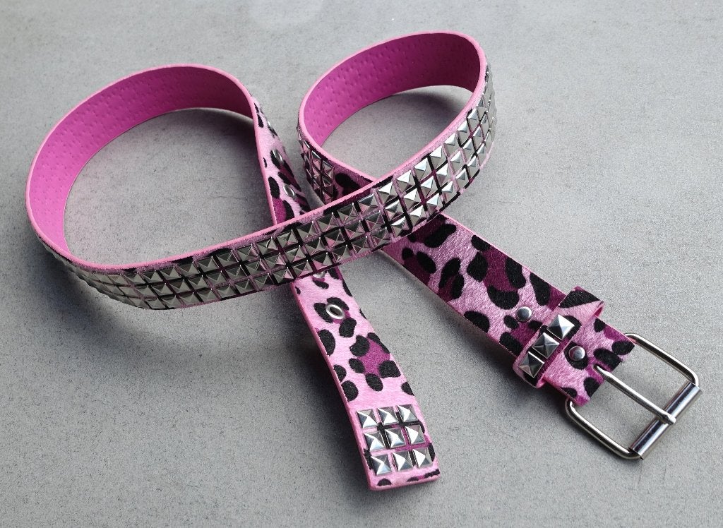 moderne damesriem 110 x 3,7 cm in roze luipaardprint - nieuw, Kleding | Dames, Riemen en Ceinturen, Overige kleuren, Nieuw, Tailleriem