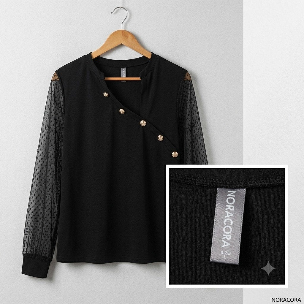 Zwarte blouse, Kleding | Dames, Blouses en Tunieken, Zo goed als nieuw, Maat 42/44 (L), Zwart, Ophalen of Verzenden