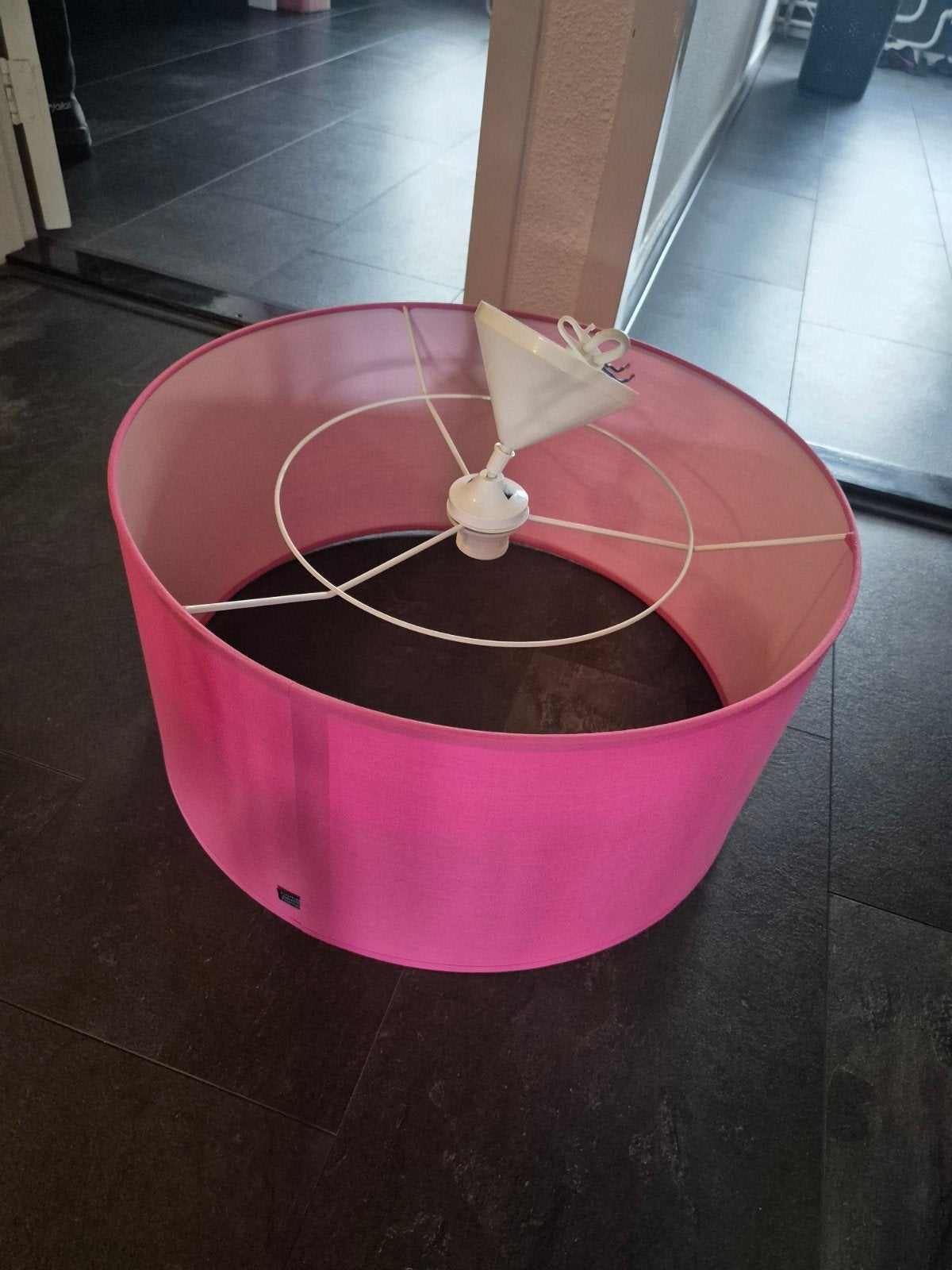 Slaapkamer hanglamp. Roze, Huis en Inrichting, Lampen | Lampenkappen, Ophalen, Rond