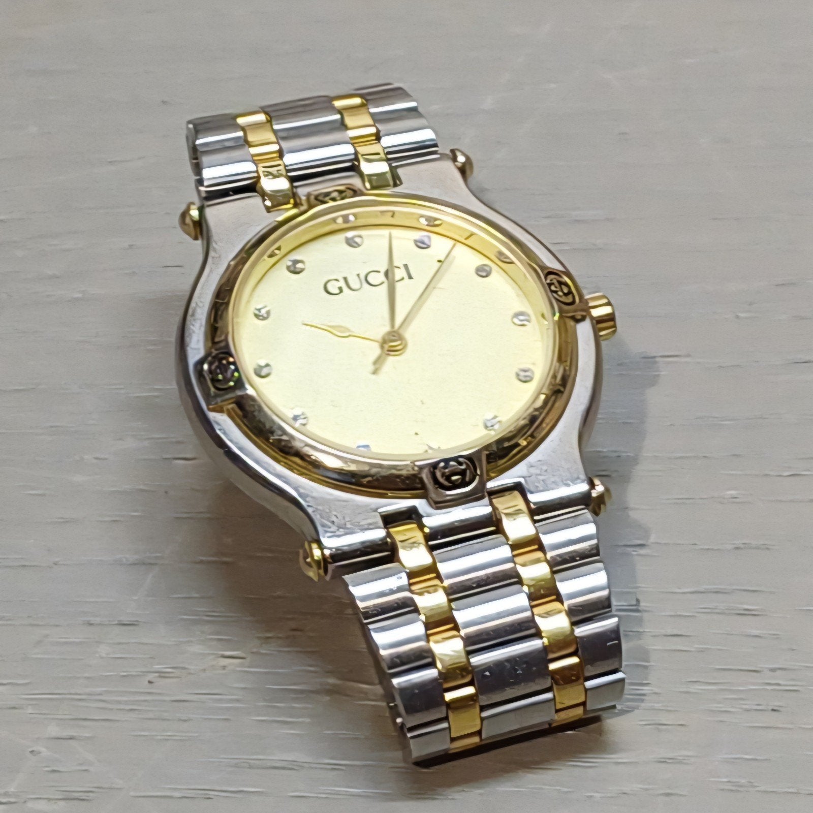 CUCCI VINTAGE DAMES HEREN HORLOGE, Ophalen of Verzenden, Staal, Overige merken