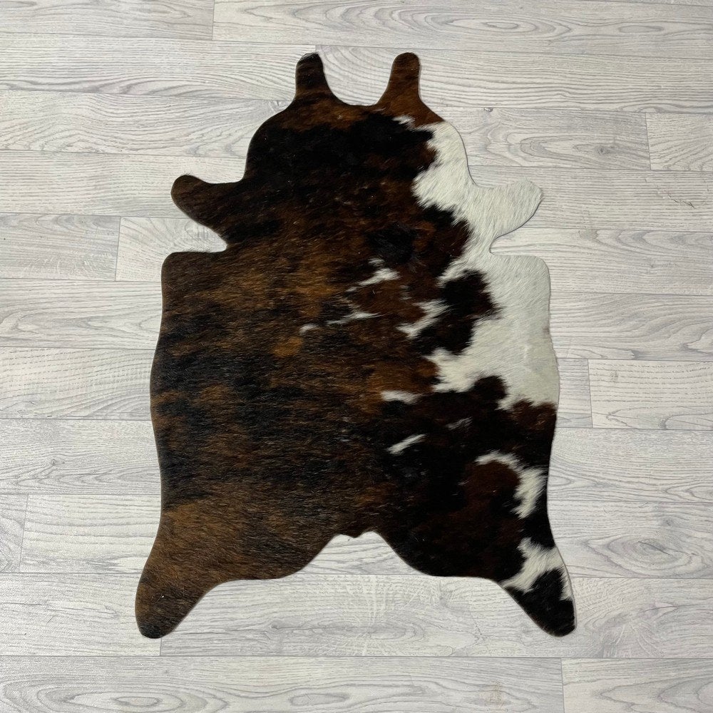 Mini koeienhuid bruin wit zwart 90x60cm #405 | Lederstore, Nieuw, Overige vormen, Zwart, 50 tot 100 cm