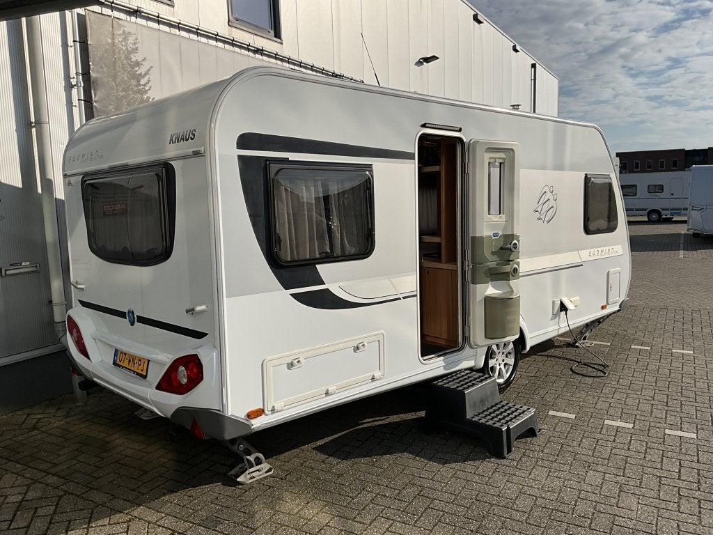 Knaus Sudwind Silver Selection 500 FU LEVELSYSTEEM-MOVER-AIR, Caravans en Kamperen, Reservewiel, Rondzit, Bedrijf, Lengtebed