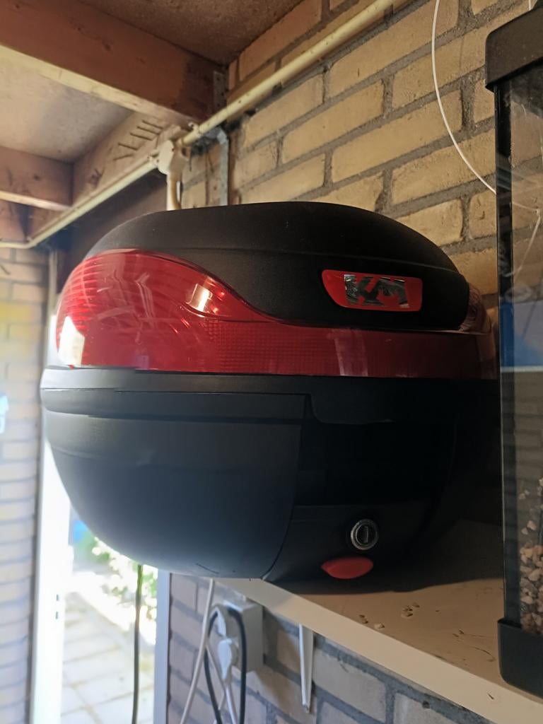 Scooter koffer / topkoffer met montageplaat, Ophalen of Verzenden, Gebruikt