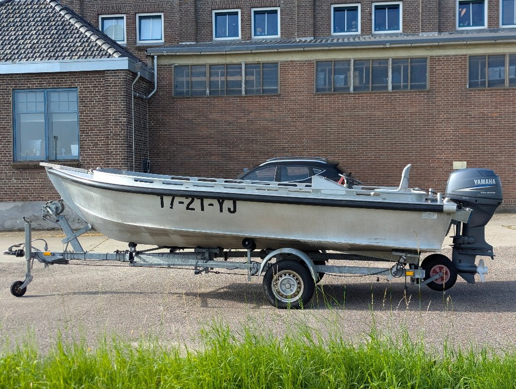 Houwer & Tuinstra 510 aluminium boot + Yamaha 30pk + trailer, Watersport en Boten, Overige merken, Gebruikt, Buitenboordmotor
