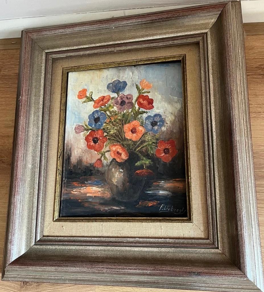 Schilderij bloemen F. Liebregts, Ophalen