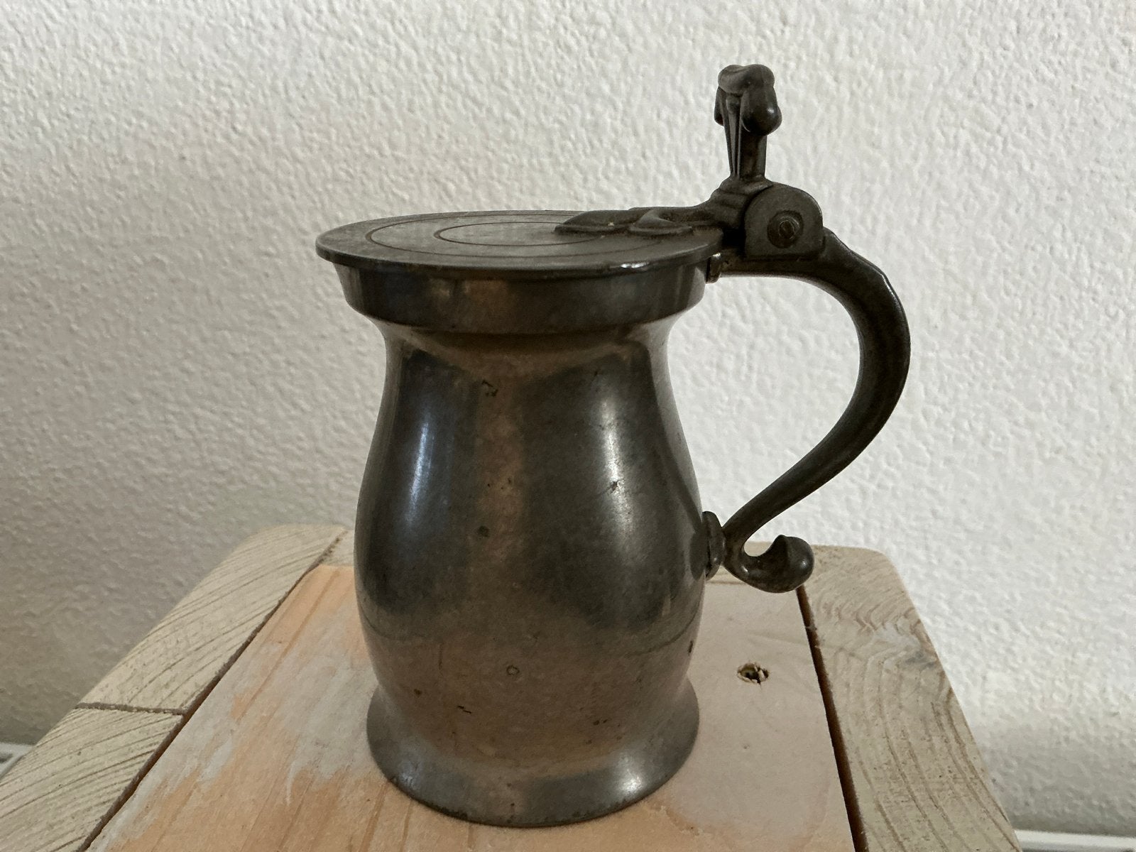 Oud tinnen kannetje met deksel - Holland. Daalderop ., Ophalen of Verzenden