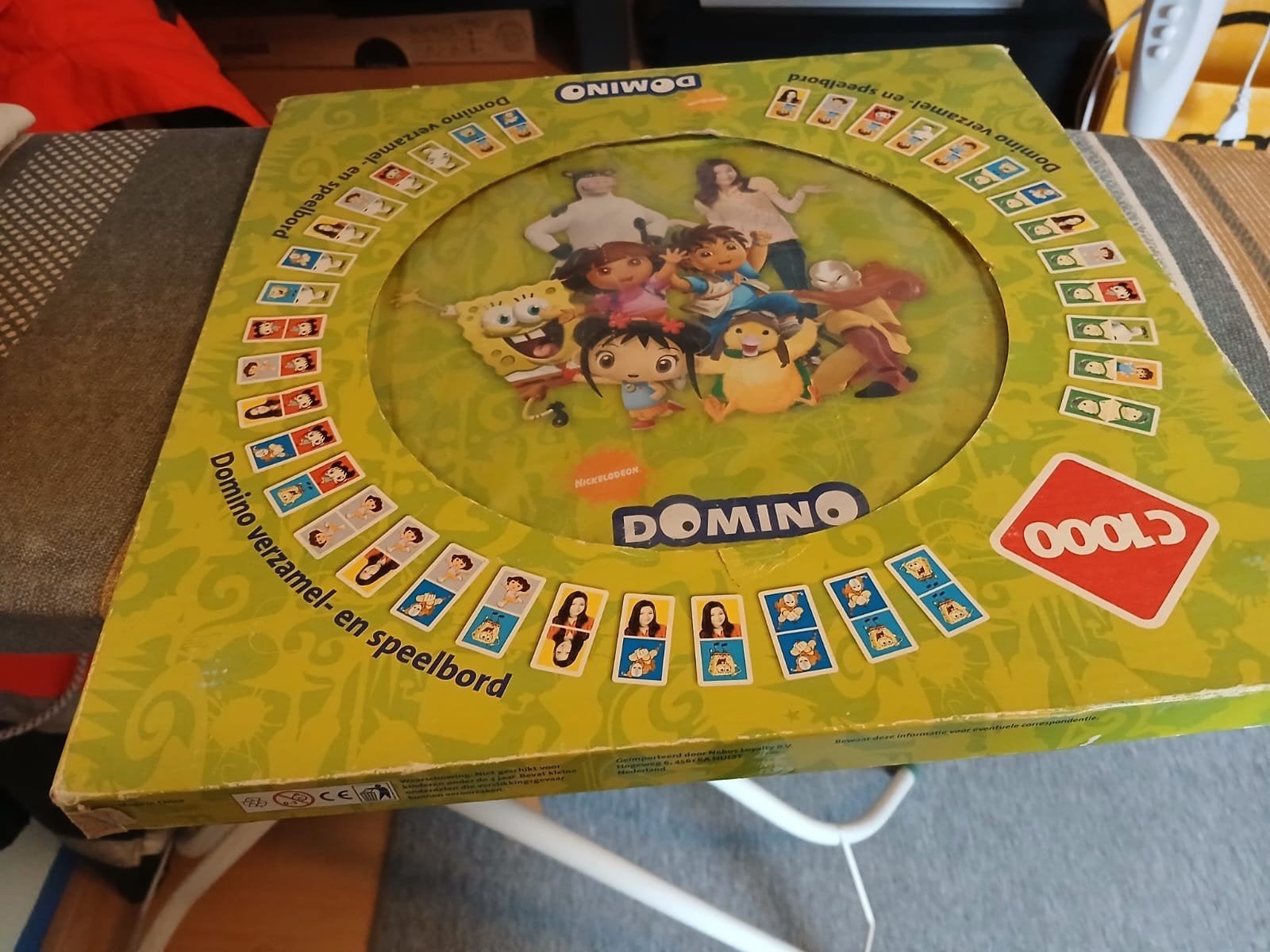 Domino verzamel- en speelbord Nickelodeon C1000, Ophalen of Verzenden, Zo goed als nieuw, Jongen of Meisje