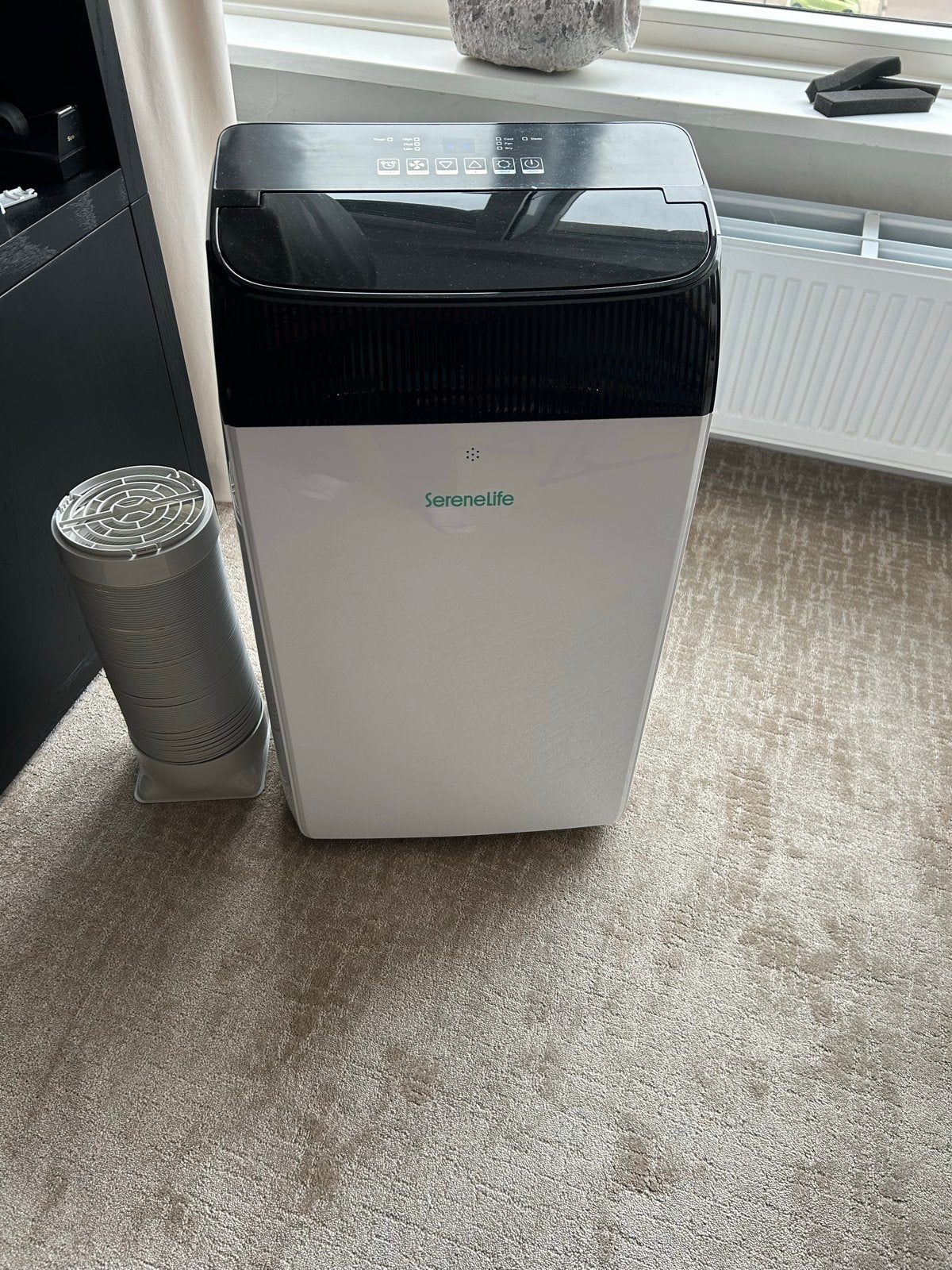 Serenelife Mobiele Airco SLPAC12.5EU - Koelen en Ontvochtige, Ophalen, Minder dan 60 m³, 3 snelheden of meer, Zo goed als nieuw