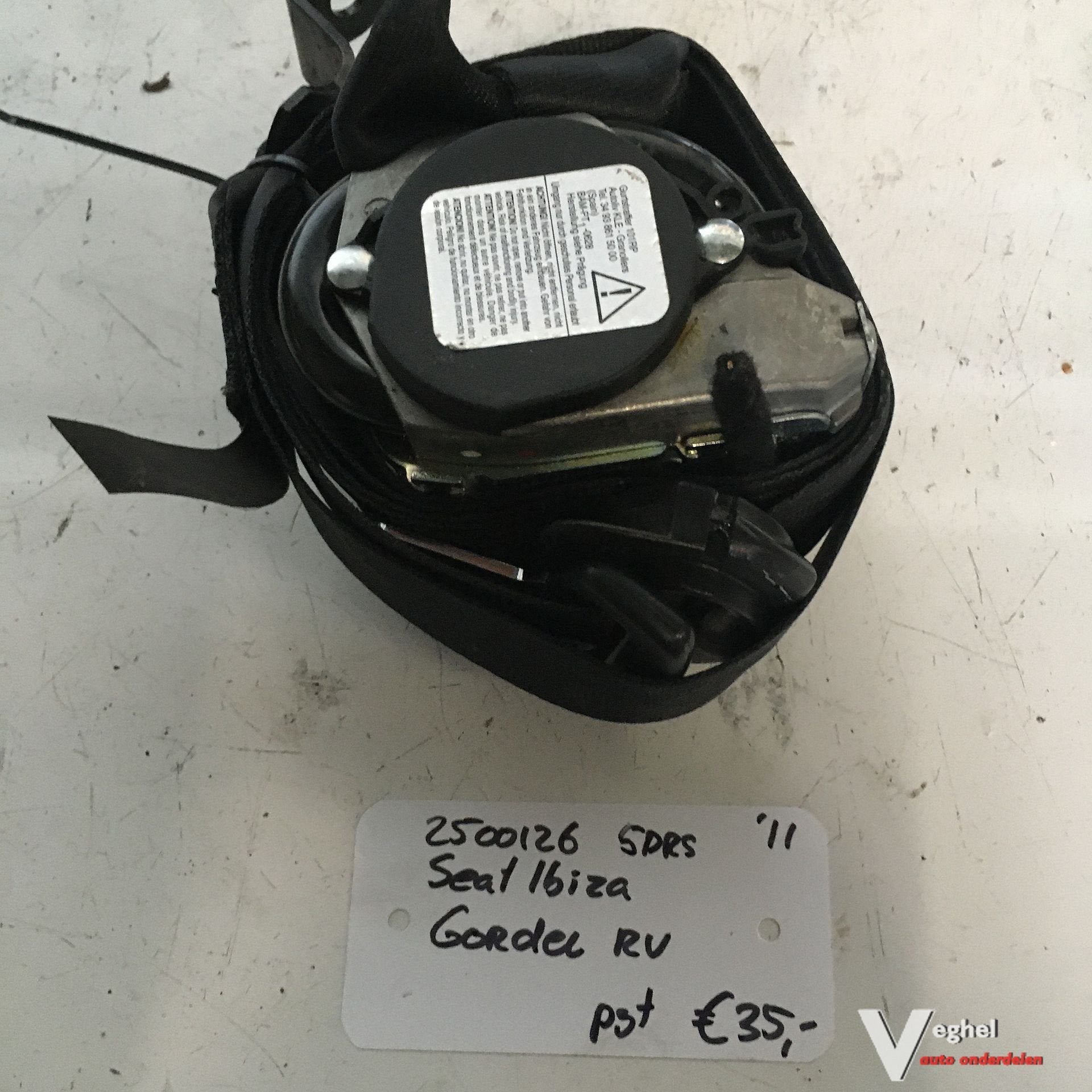 Seat Ibiza 2011 1.2 tdi  5drs 2500126   Gordel  Rechtsachter, Gebruikt, -, -, Ophalen of Verzenden