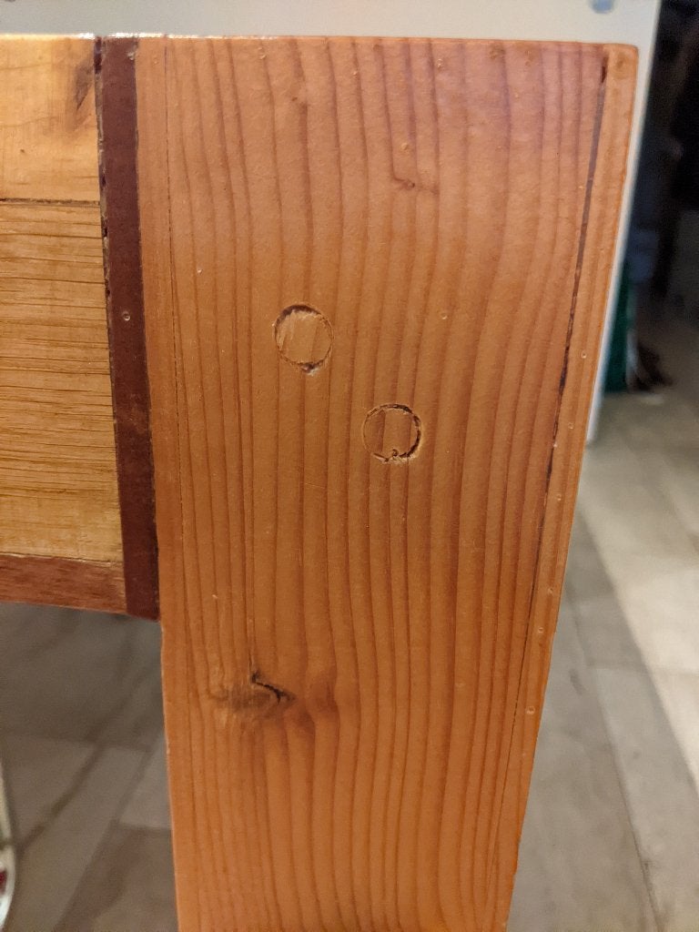 Handgemaakte eettafel, Huis en Inrichting, Tafels | Eettafels, Ophalen, Gebruikt, Kersenhout, Vierkant