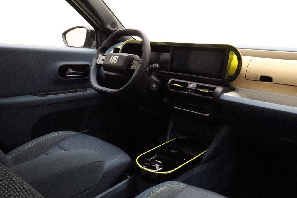 Fiat Grande Panda 1.2 Hybrid La Prima | Navigatie | Climate, Stof, Automatische klimaatregeling, Blauw, Origineel Nederlands