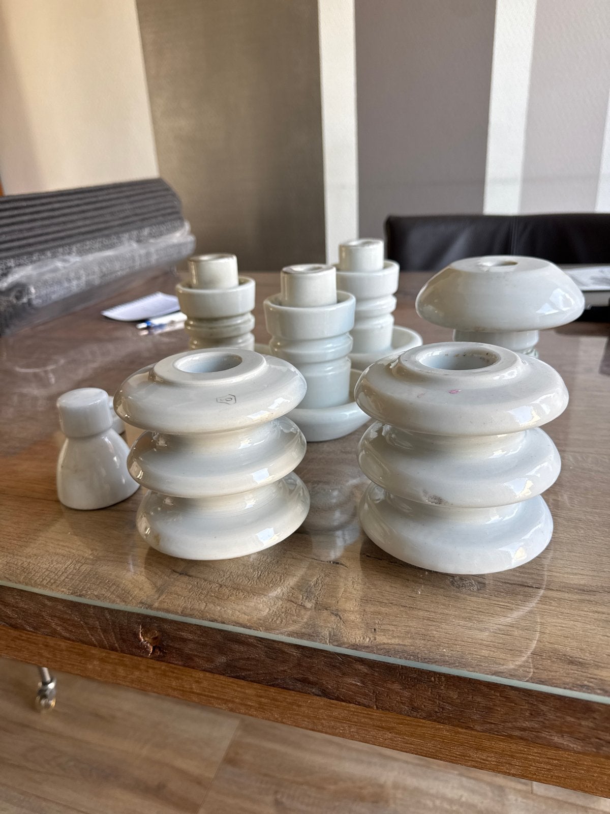 Set van diverse porseleinen isolatoren, Ophalen of Verzenden