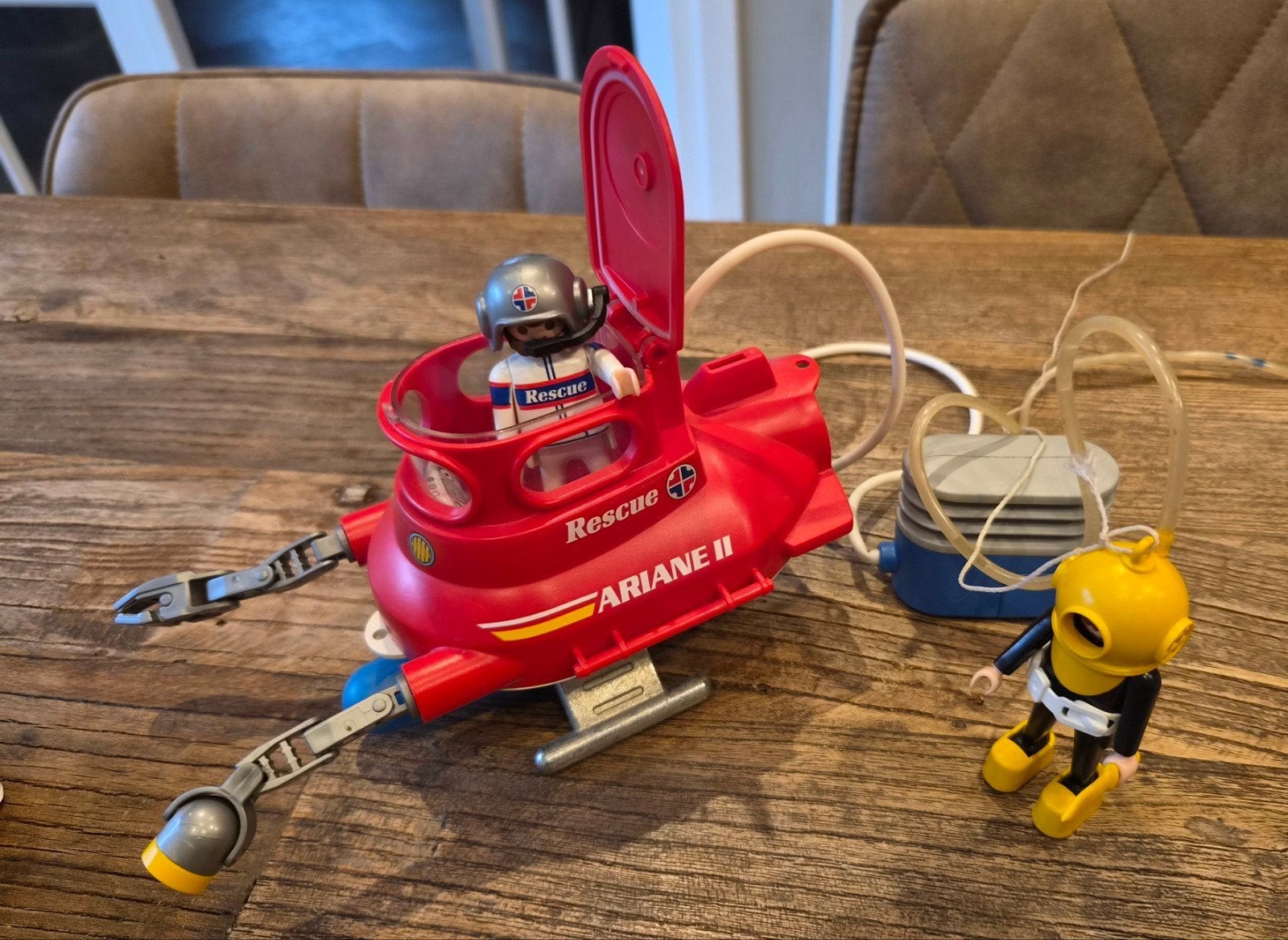 Playmobil Ariane II Duikboot met Duiker en Accessoires, Complete set, Ophalen of Verzenden, Zo goed als nieuw, Boot/Schip