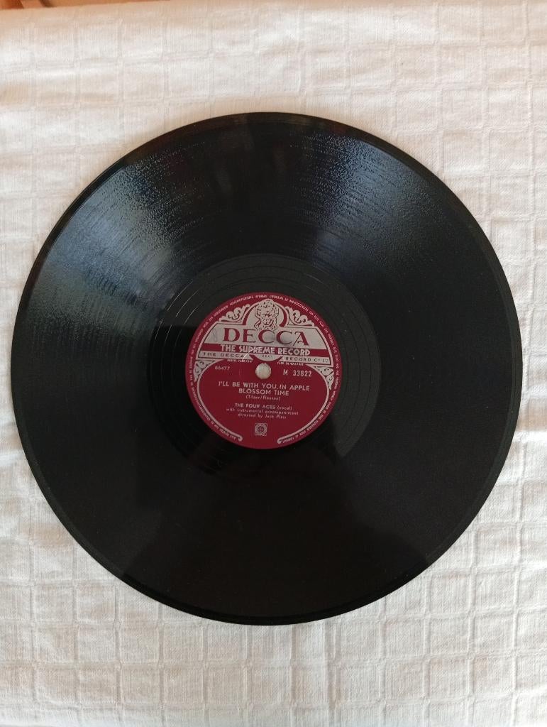 The Four Aces Mister Sandman Decca 78 toeren, Ophalen of Verzenden, Gebruikt, 10 inch