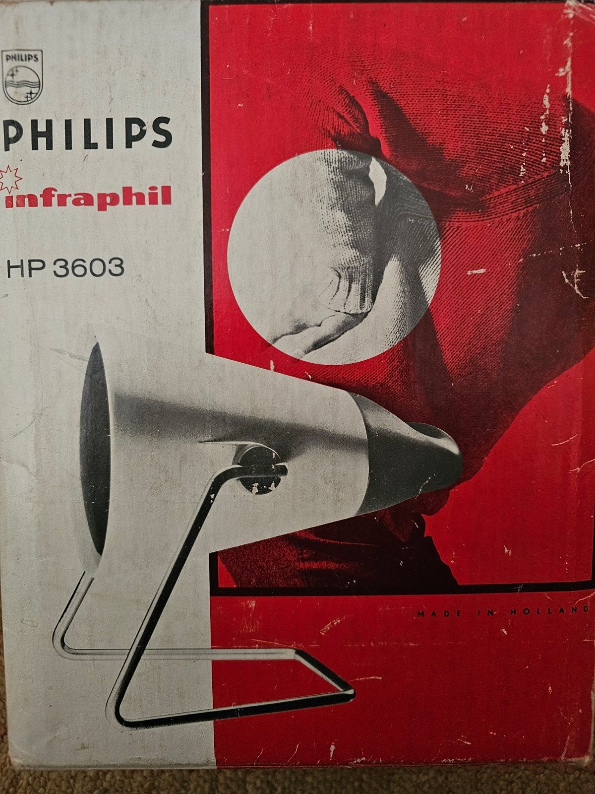 Philips Infraphil HP 3603 Infraroodlamp - Vintage, Ophalen of Verzenden